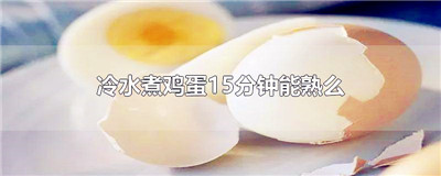 冷水煮鸡蛋15分钟能熟么