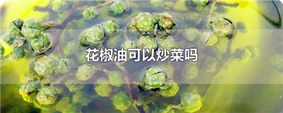花椒油可以炒菜吗